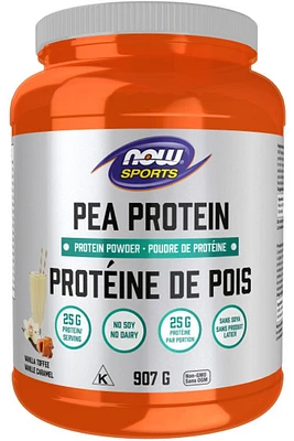 NOW SPORTS Pea Protein (Vanilla Toffee - 907 gr)