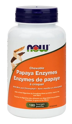 NOW Papaya Enzymes (180 chews)