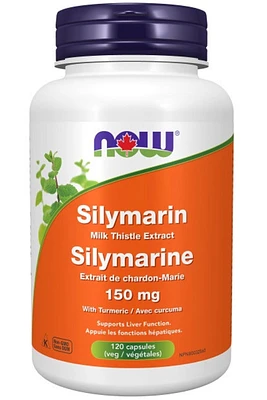 NOW Silymarin Milk Thistle Extract with Turmeric (150 mg - 120 V-Caps)