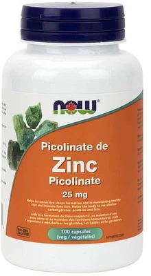 NOW Zinc Picolinate (25 mg - 100 veg caps)