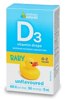 PLATINUM Vitamin D3 Drops for Babies (400 iu - 15 ml )