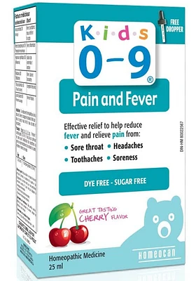 HOMEOCAN Kids 0-9 Pain and Fever  (25 ml)