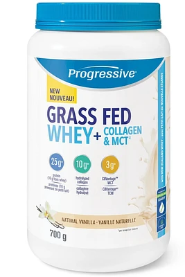 PROGRESSIVE Grass Fed Whey +  Collagen & MCT (Vanilla- 700 gr)