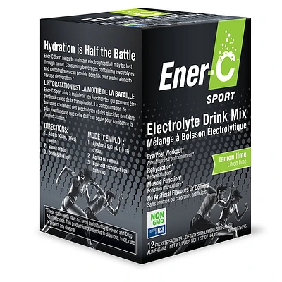ENER-C Sport Electrolyte Drink Mix Lemon Lime Box (12 pck)