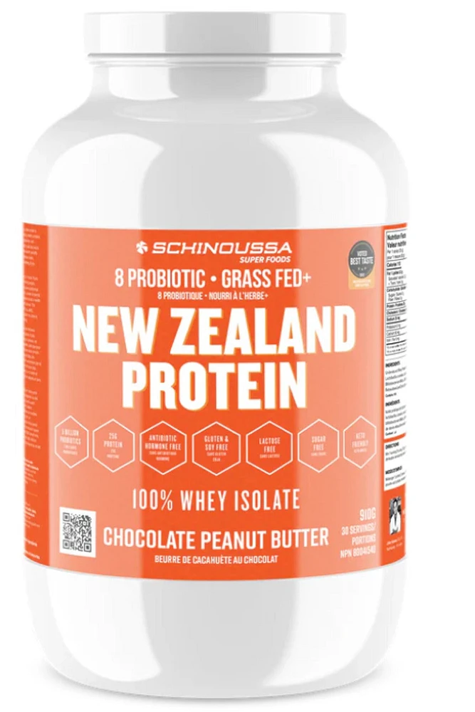 SCHINOUSSA NZ Whey Isolate + Probiotics (Peanut Butter Chocolate