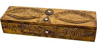 KHEOPS Wood Incense Storage Box Buddha Eyes (5'' X 3'' X 2.25?)