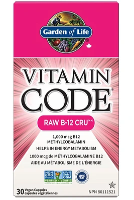 VITAMIN CODE Raw B12 (1,000 mcg - 30 vcaps)