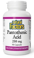 NATURAL FACOTRS Pantothenic Acid (250 mg - 90 Caps)