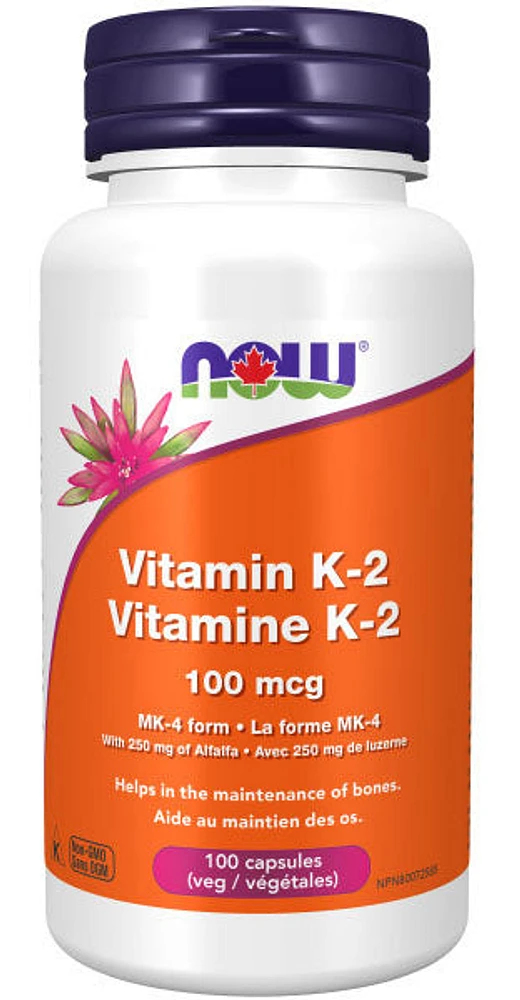 NOW Vitamin K-2 (100 mcg - 100 veg caps)