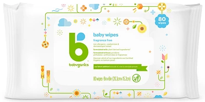 BABYGANICS Baby Wipes  (80 ct)