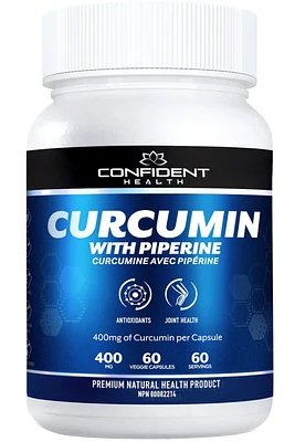 CONFIDENT HEALTH Curcumin (400mg - 60 caps)