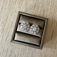 Cubic Zirconia Blooming Stud Earrings