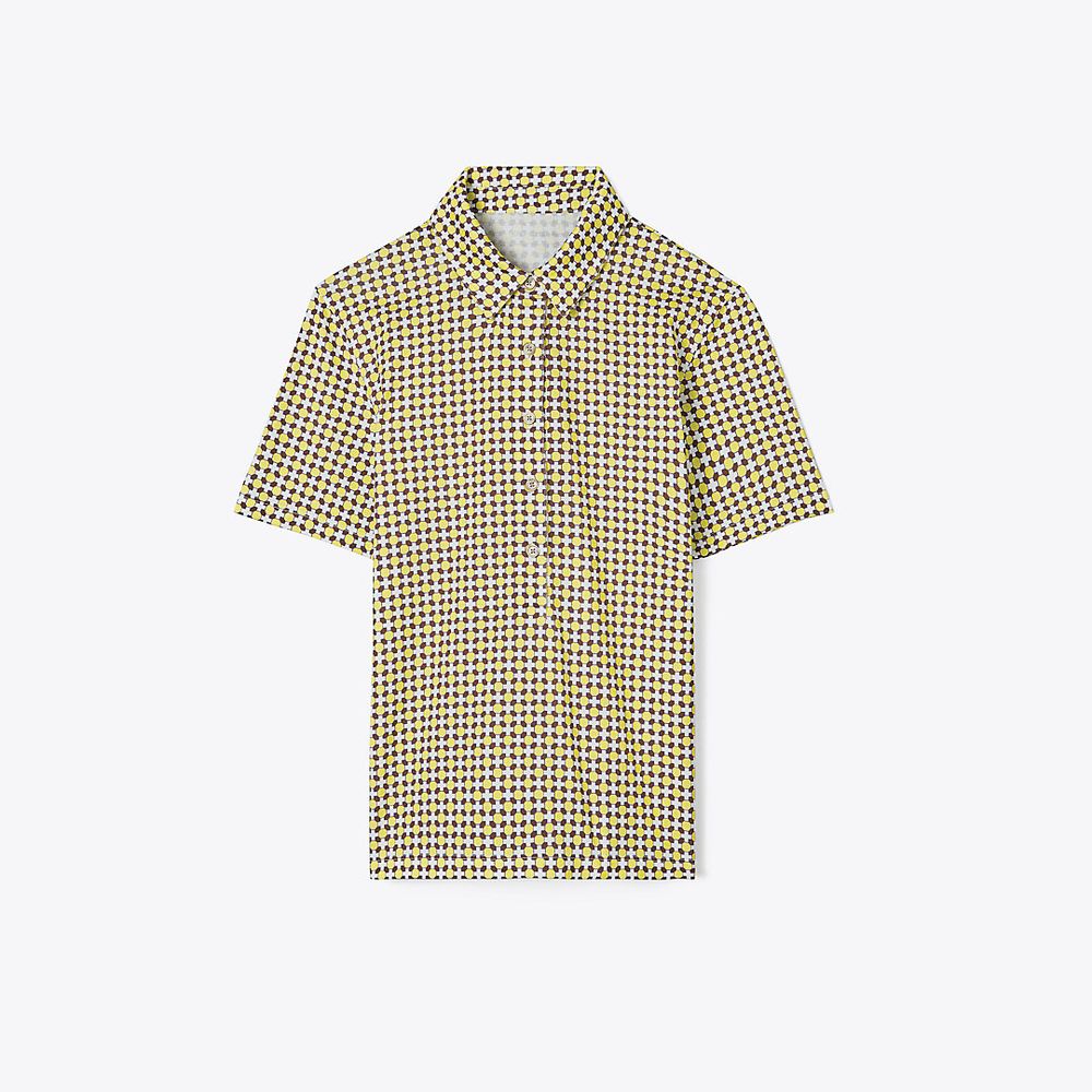 Tory Burch Performance Printed Polo | The Summit