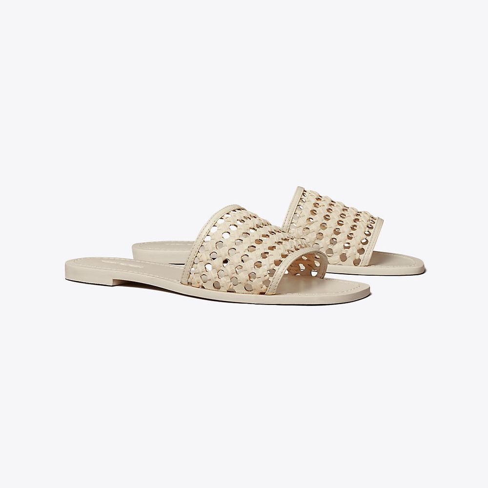 Tory Burch Woven Raffia Slide | The Summit