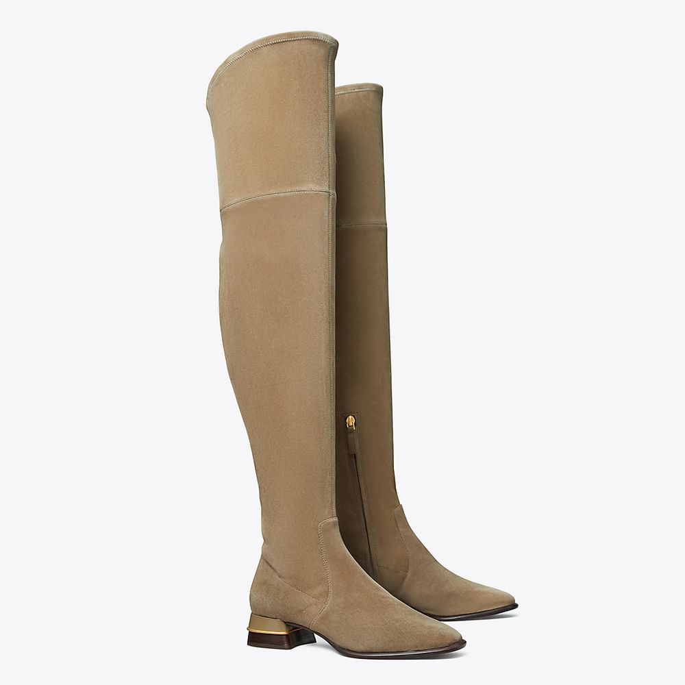 Tory Burch Multi Logo Stretch Over-the-Knee Boot | The Summit