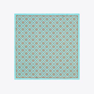 Tory Burch T Monogram Double-Sided Silk Square Scarf