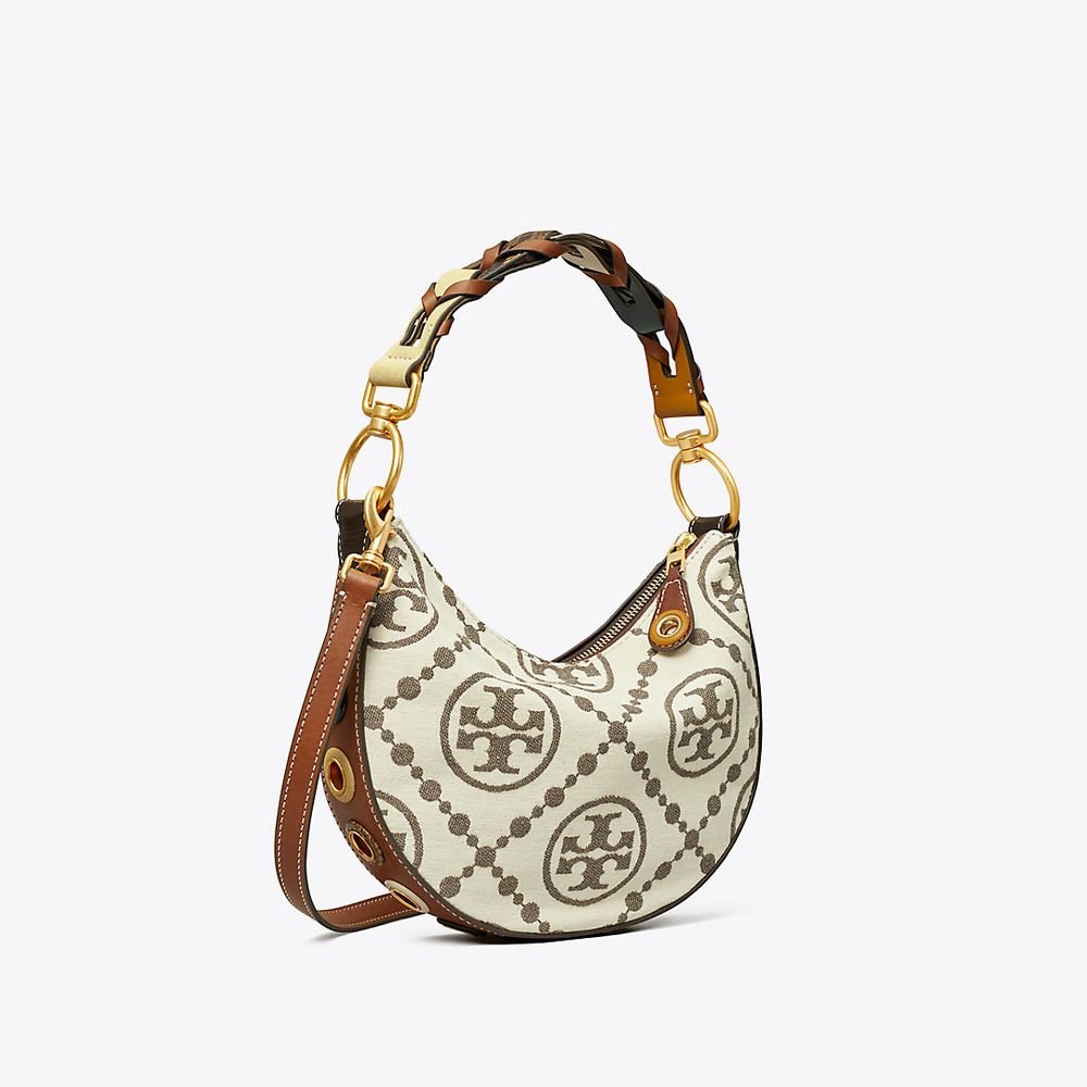 Tory Burch T Monogram Grommet Mini Crescent Bag | The Summit