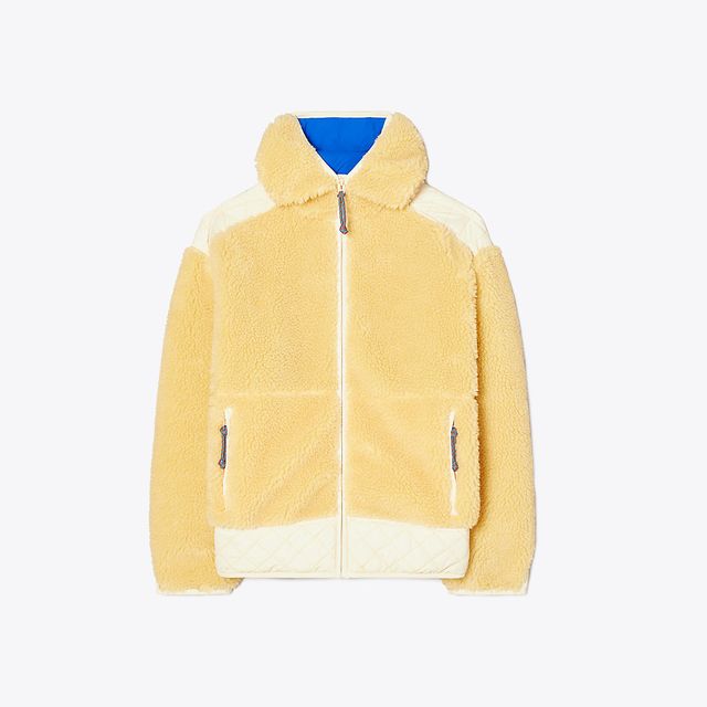 Tory Burch Oversized Fleece Hooded Jacket | The Summit