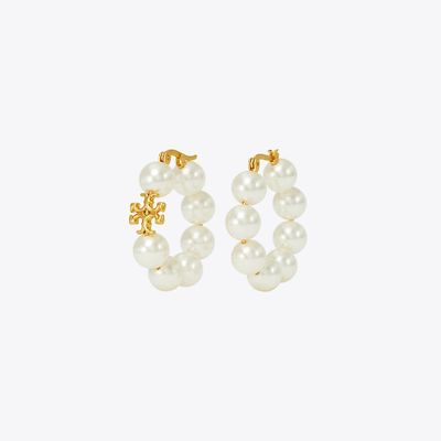 Tory Burch Kira Enamel Huggie Hoop Earring | The Summit