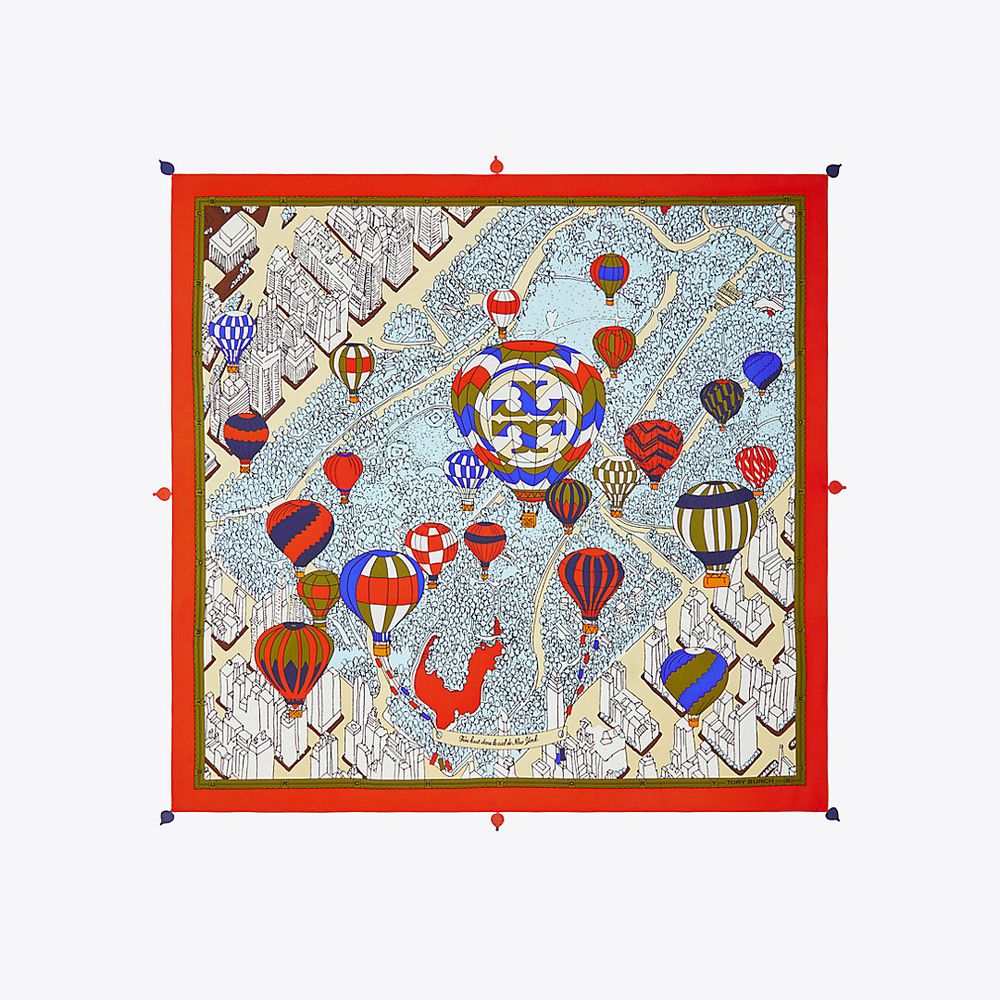 Tory Burch Balloons In the Sky Silk Square Scarf | The Summit