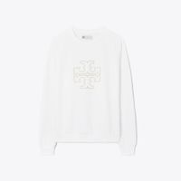 Tory Burch Merino French Terry Raglan Logo Crewneck | The Summit