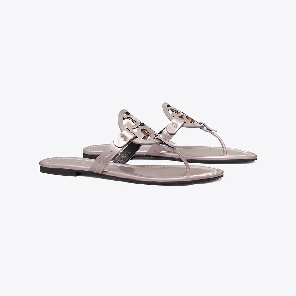 Tory Burch Miller Pearlized Patent Leather Sandal | The Summit