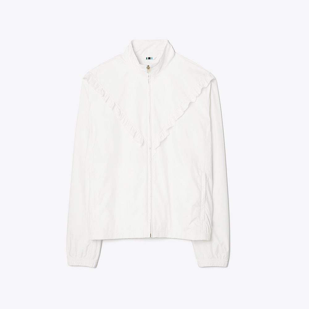 Tory Burch Ruffle Windbreaker | The Summit