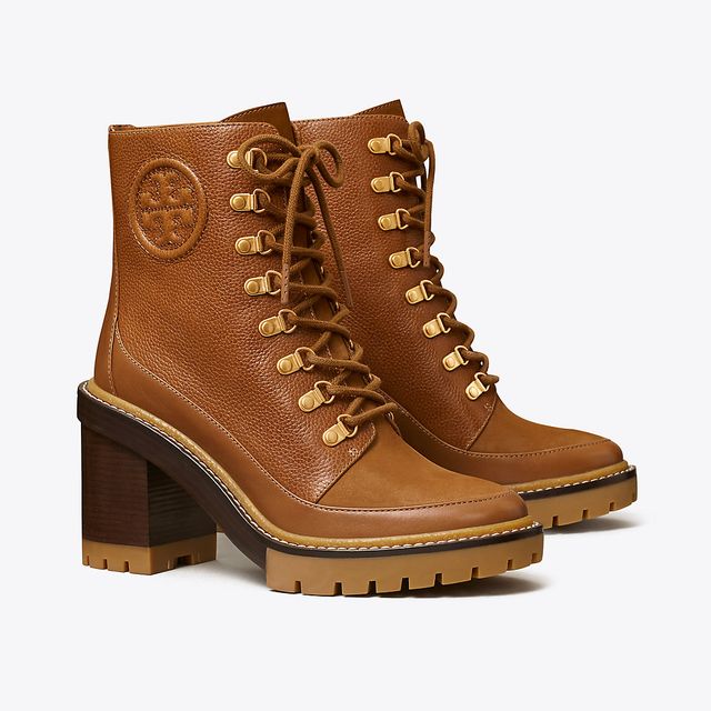 Tory Burch Suede Logo Lug Sole Wedge Boot | The Summit