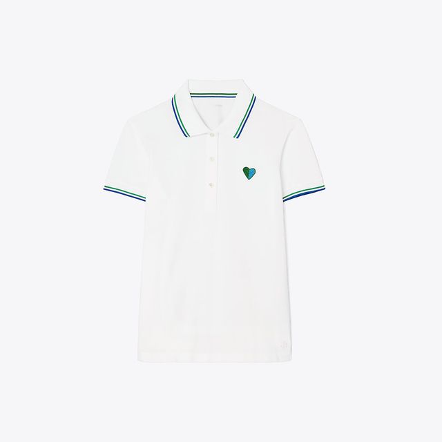 Tory Burch Oversized Cotton Piqué Polo | The Summit