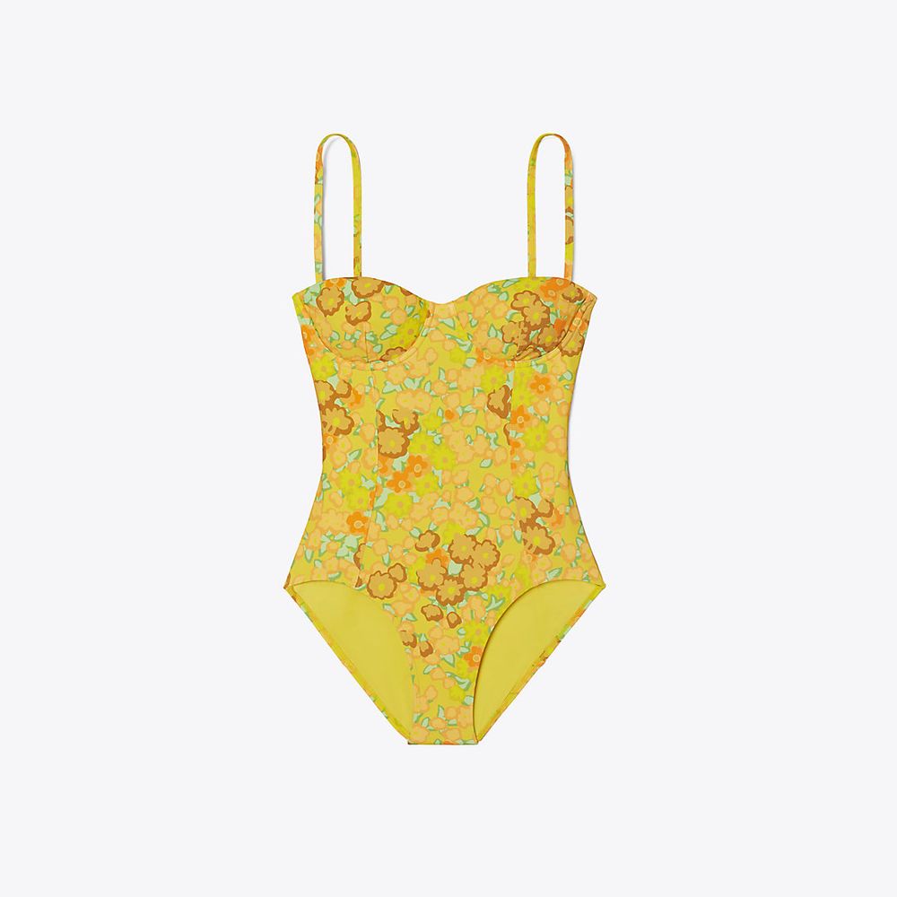 Tory Burch Printed Underwire One-Piece Swimsuit | The Summit