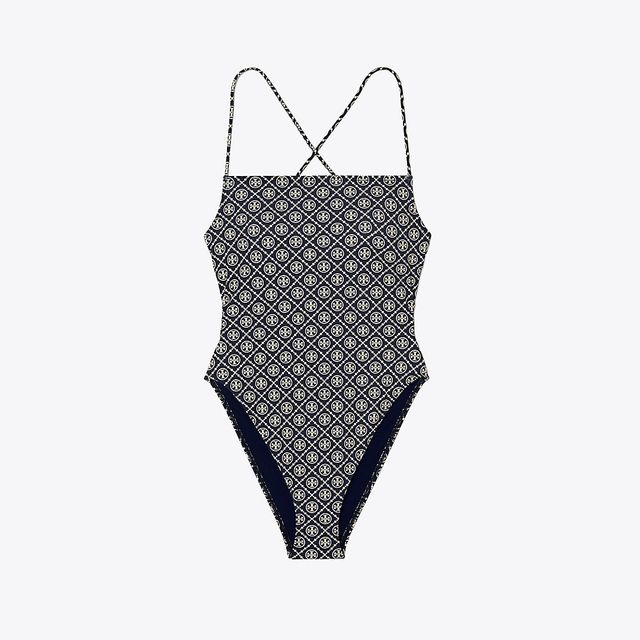 Tory Burch Printed Tie-Back One-Piece Swimsuit | The Summit