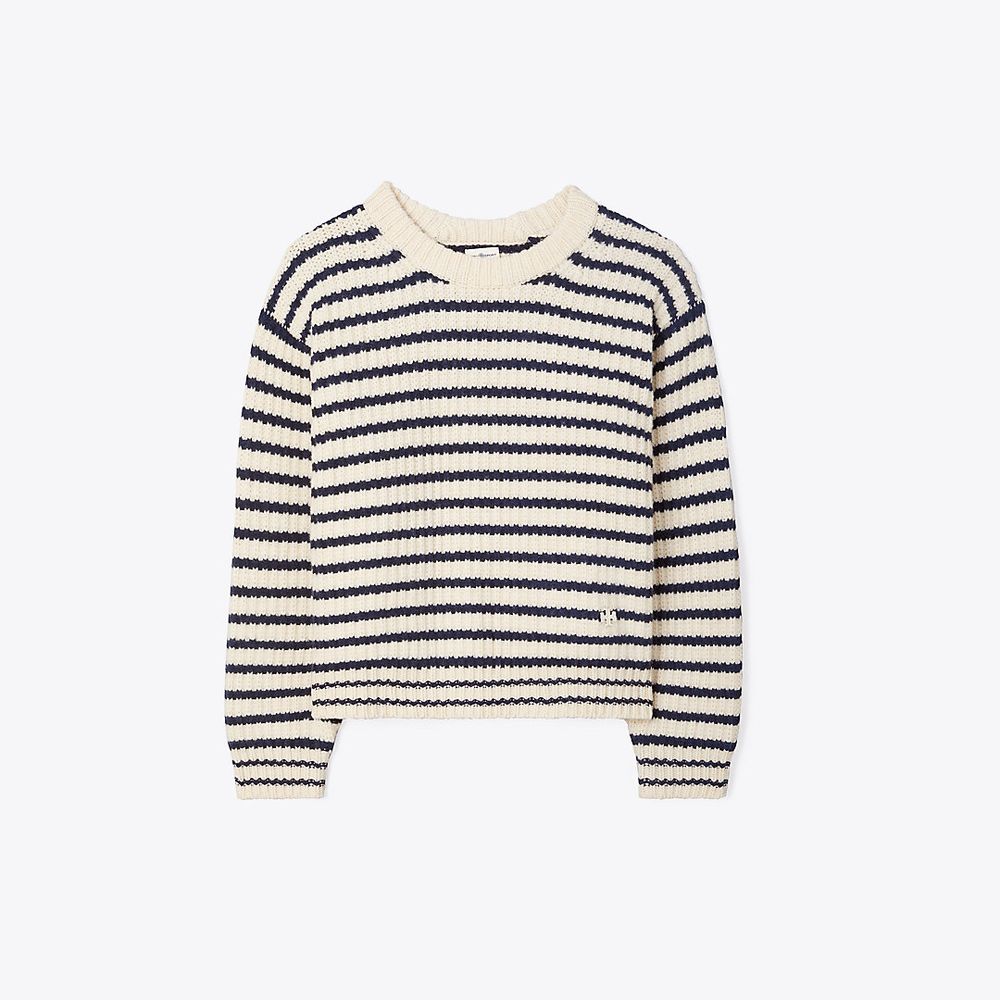 Tory Burch Merino Striped Sweater | The Summit