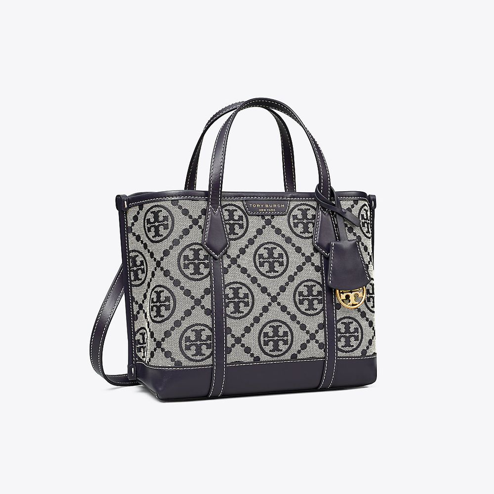Tory Burch Perry T Monogram Small Triple-Compartment Tote | The Summit