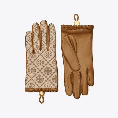 Tory Burch T Monogram Gloves