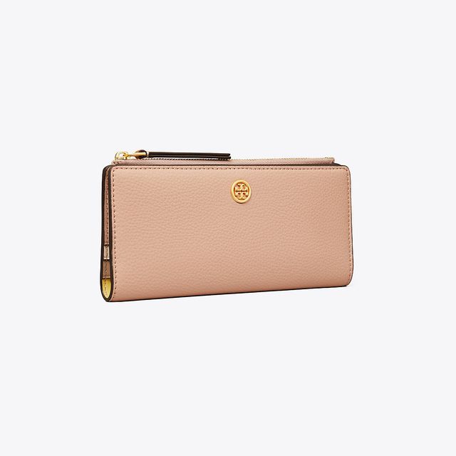 Tory Burch Robinson Pebbled Zip Slim Wallet | The Summit