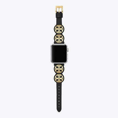Tory Burch Miller Band for Apple Watch®, Black Leather, 42 MM - 44 MM