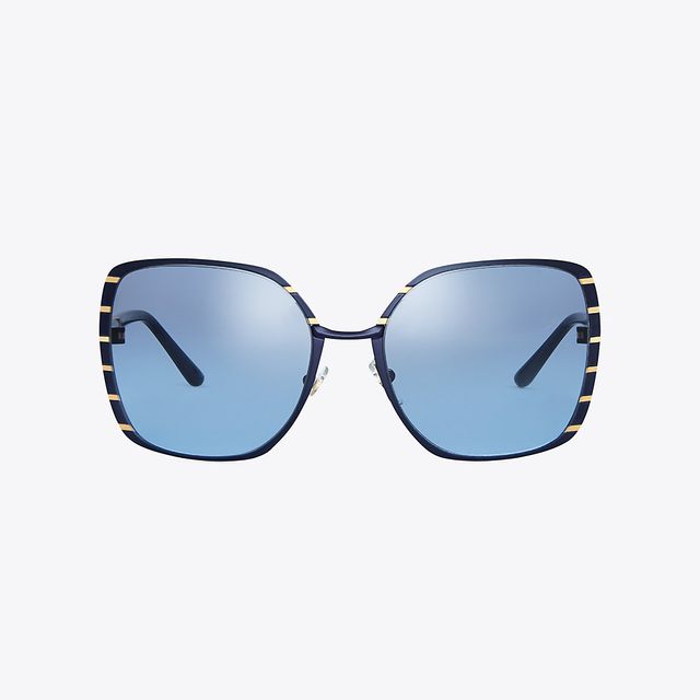 Tory Burch Square Slim-Frame Sunglasses | The Summit