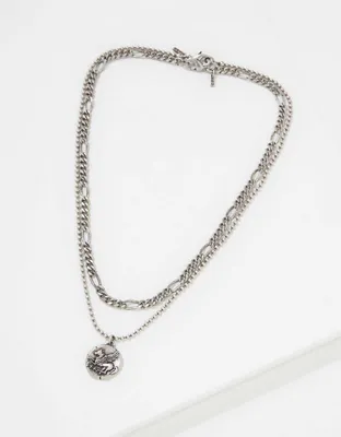 AEO Silver Link Chain Necklace 2-Pack