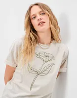 AE Oversized Flower Graphic Tee