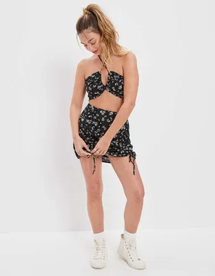 AE Silky Floral Mini Skirt
