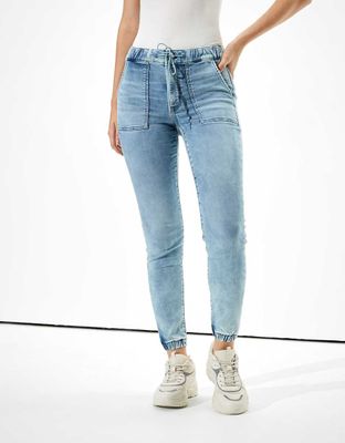 ae high waisted denim jogger