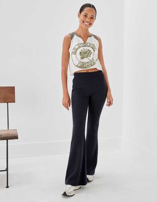 AE Super High-Waisted Knit Flare Pant