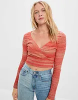 AE Wrap Front Sweater