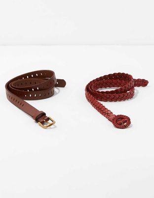 AEO Leather Belt 2-Pack