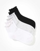 AE Ruffle Trim Boyfriend Sock 3-Pack