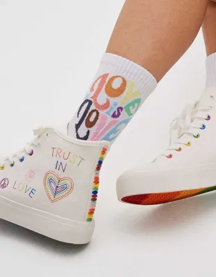AE Pride Love is Love '90s Crew Sock