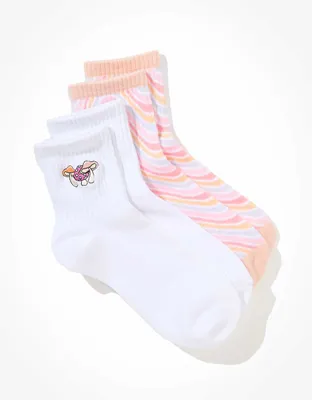 AE Wavy Mushroom Boyfriend Sock 2-Pack