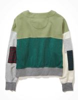 AE Lace-Up Patchwork Sweatshirt