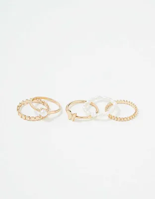 AEO Gold Butterfly Ring 5-Pack