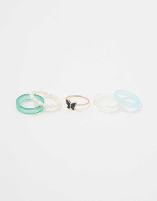 AEO Butterfly Stretch Ring 5-Pack